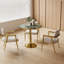 Table bistro ronde de 31,5 pouces avec plateau en faux marbre et plateau en métal robuste, facile à assembler, diamètre de la structure en métal robuste-1768143606-1768143609