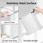 Poubelle de salle de bain 1,6 gallon avec couvercle à fermeture lente, pédale, poubelle en acier inoxydable de 6 litres avec seau intérieur amovible, filtre à odeurs intégré, petite poubelle pour salle de bain, toilette, bureau à domicile, chambre à coucher (blanc)-123117883-128553143