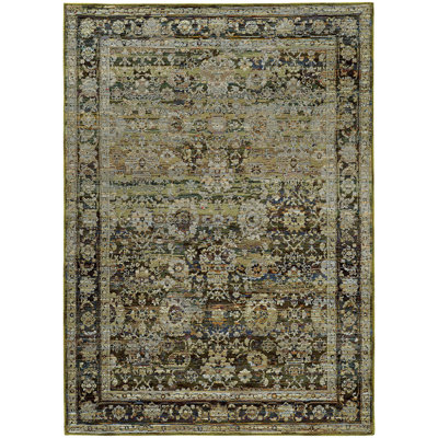 Tapis oriental vert / brun Tuma