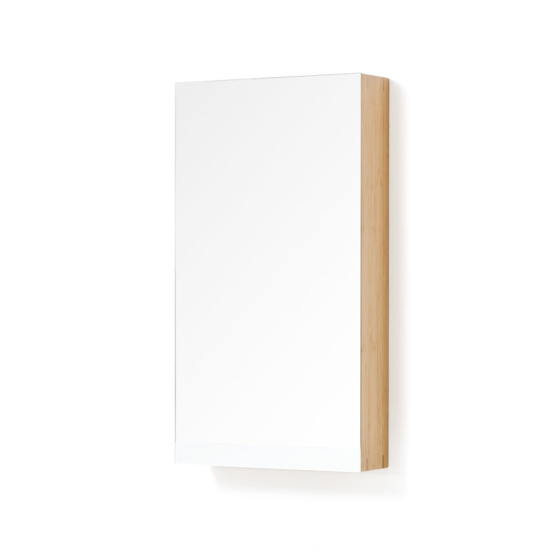 Mendocino 380mm W 700mm H Surface Frameless Medicine Cabinet Mirror 4 Adjustable