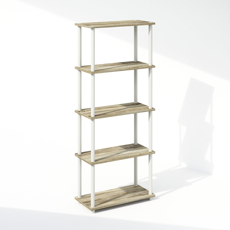 Creekside Plastic Etagere Bookcase, Sonoma Oak, (5 Shelves) 57.4" H x 23.6" W x 11.6" D