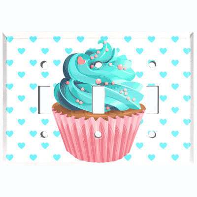 Plaque murale interrupteur à bascule Cupcake