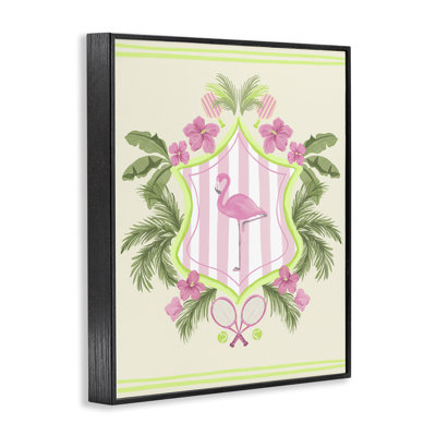  Palm Beach Flamingo Emblem Giclee Art by Kate Eldridge