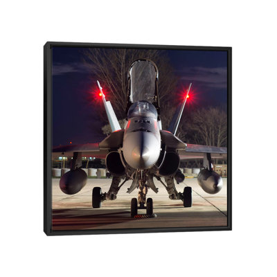 " A Royal Canadian Air Force CF-188 Hornet Preparing For A Night Takeoff From Romania II " by Daniele Faccioli