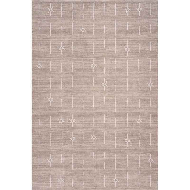  Bellara Geometric Washable Rug, Rectangle 5'6" x 9'6"