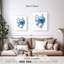 Blue Octopus Splash sur impression sur toile-969174792
