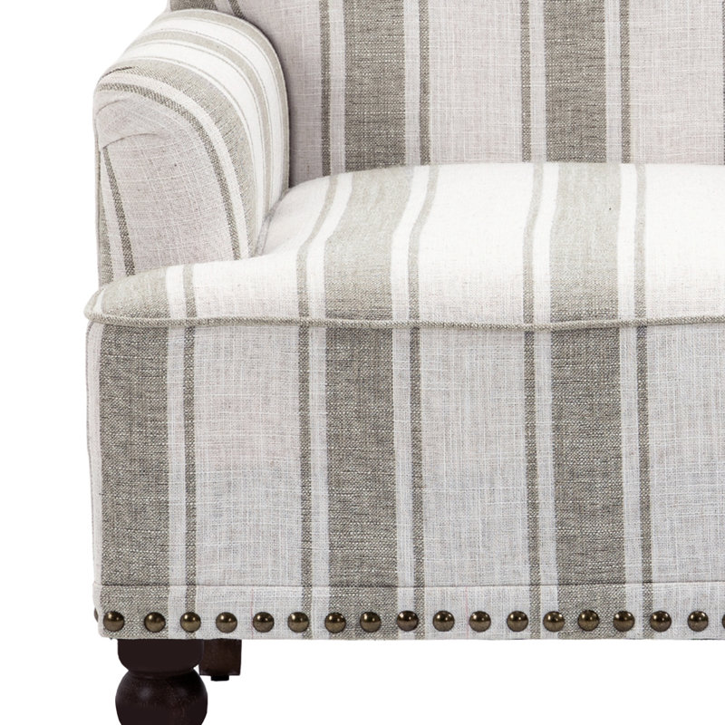 Fauteuil Iliana, Lin brun rayé