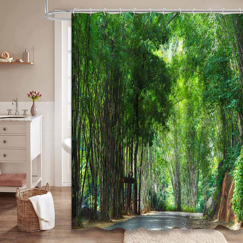 Rideau de douche Green Forest, L 72 po x l 84 po