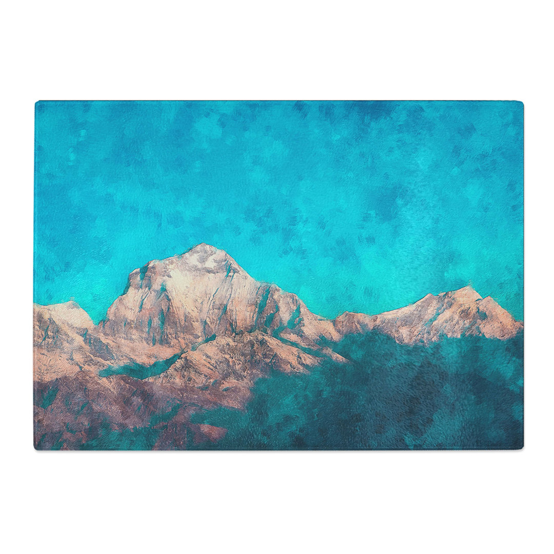 Tempered Glass Annapurna Circuit in Nepal Painting Chopping Board