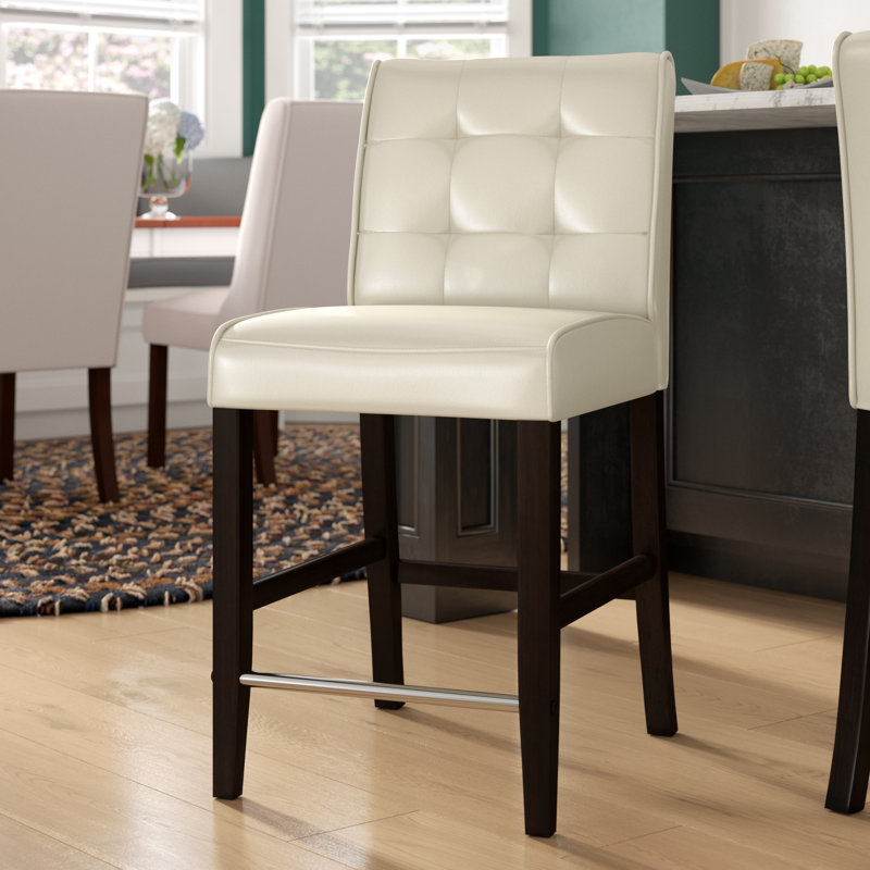 Tabouret de bar Bannie, Blanc crème, Tabouret de comptoir (assise de 25 po de hauteur)