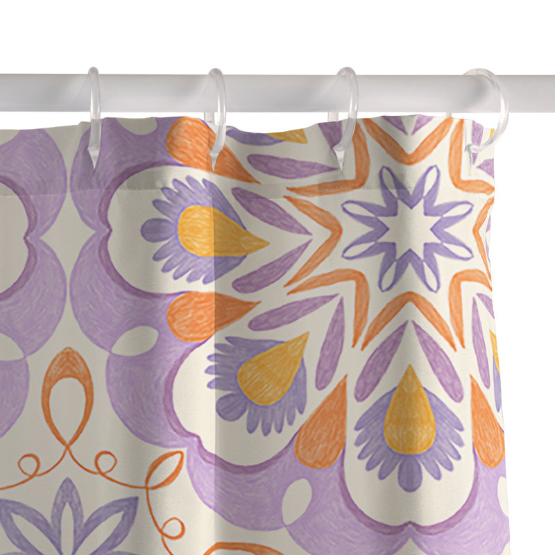 Rideau de douche Pimlada, Mauve floral 28