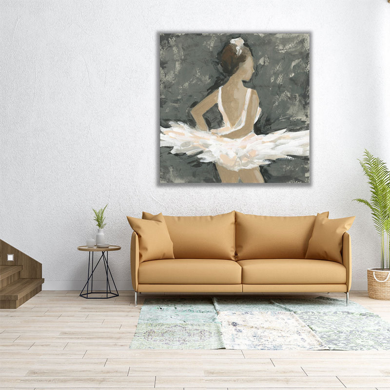 Ballerine Fresco II - reproduction d'art sur toile, H 12 po x l 12 po