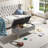 Velvet Fabric  Upholstered Large Storage Rectangular Bench