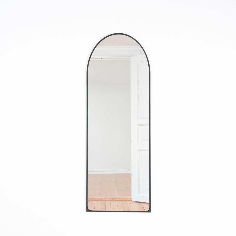 Leron Wood Flat Wall Mirror