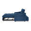 Lit escamotable avec dossier réglable, ports, revêtement en velours bleu pour une vie compacte et confortable, canapé-lit 47 po x 53 po x 31 po, 69 po x 45 po x 16,5 po-1894318183