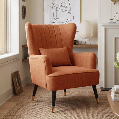 Nettey Upholstered Wingback Chair