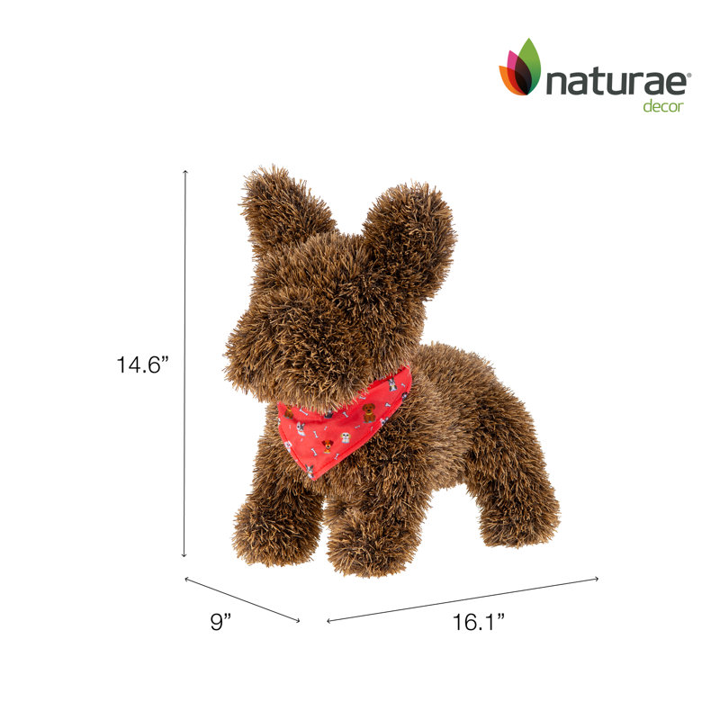 Gazon topiaire 14 po chien français brun