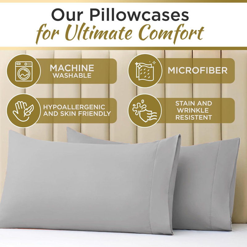 Ensemble de draps 100% microfibre double brossé - très doux et infroissable - poches profondes de 15 po - idéal pour les dortoirs, les hôpitaux et les lits séparés - ensemble de 3 pièces