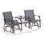 Fauteuil oscillant d'extérieur avec table basse, causeuse 2 places avec chaise berçante de patio et toile respirante pour la cour, le jardin et le porche-292111398