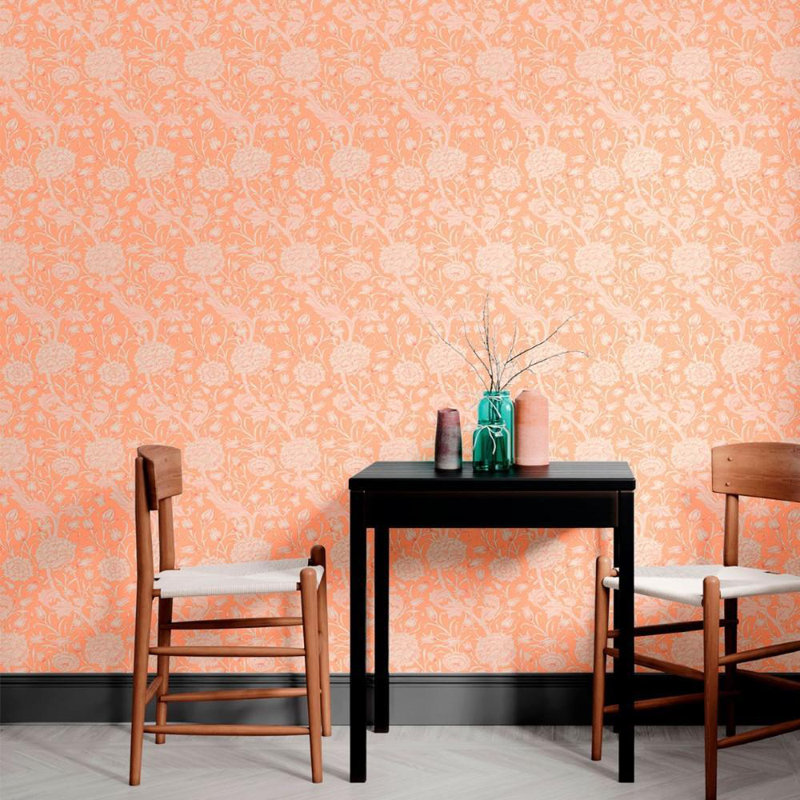 Schnell 126" L x 24" W Smooth Wallpaper Roll, Orange