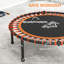 Mini Round Steel Frame Trampoline With 3-level Adjustable Handle, Foldable Indoor Outdoor Rebounder Trampoline For Adults And Kids, Orange