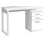 Bureau d'ordinateur, bureau personnel, ordinateur portable, installation à gauche, à droite, tiroirs de rangement, l 48 po, travail, stratifié blanc, contemporain, moderne-333287447