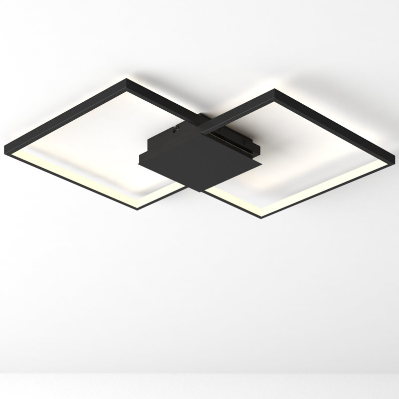 Preston 30" LED Flush Mount, Matte Black