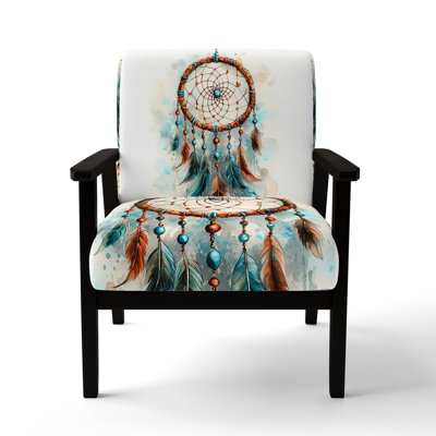 Chaise d'appoint Boho Feather - Chaise avec accoudoirs Dreamcatcher Dust