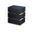 Black Nightstand, LED Fluted Night Stand with Charing Station, Small Night Table with 3 Drawers, Bedside Table with USB Ports, Modern End Side Table for Bedroom/Livingroom-1678718540