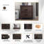 Niglaes Two Drawers Wood Nightstand