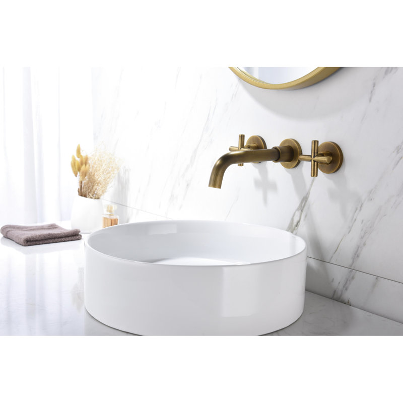 Bronze Wall Mounted Bathroom Faucet Choice - Build, , Enhances Decor Mount Finish Style Smooth Operation, Bronze