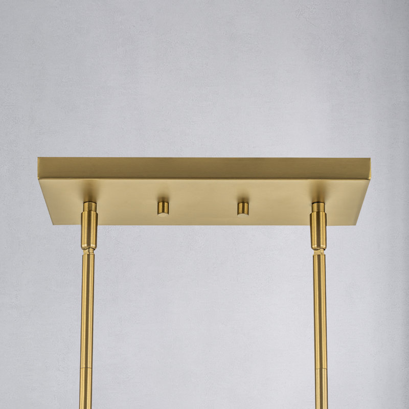 Luminaire suspendu pour îlot de cuisine 4 lumières Jaclyn, Or brossé