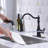 Signature Collection 2-4 Hole Installation Single Handle Kitchen Faucet with Matching Pull-Out Side-Sprayer - Oil Rubbed Bronze-19182711
