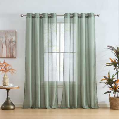 Carmille Semi-Sheer Grommet Curtain Panels