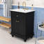 Meuble-lavabo en bois avec lavabo en céramique, tiroir et porte-1667455261