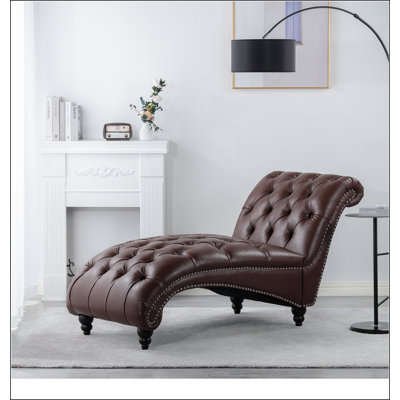 Chaise longue sans accoudoirs touffetée