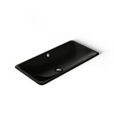 Iron Plains®Trough Rectangle Dual Mount Bathroom Sink with Overflow
