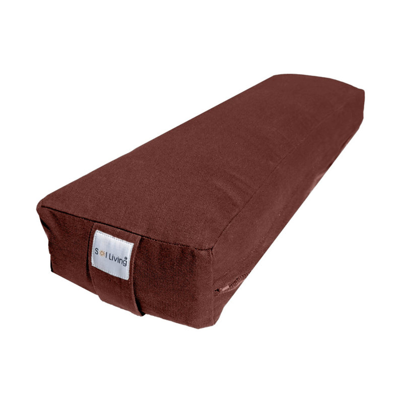 Traversin en coton, Brun, 26 po x 8 po x 5 po