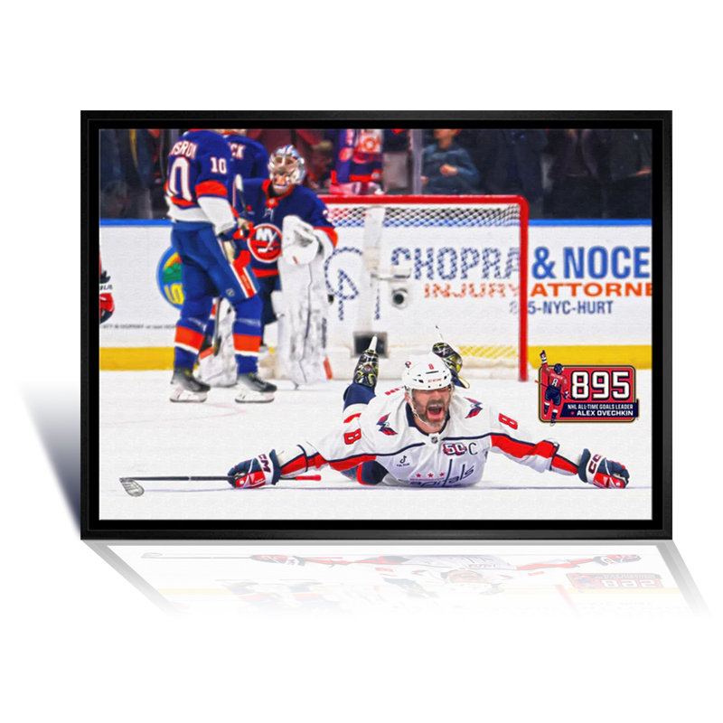 Alexander Ovechkin, toile de fond avec objectif de dossier n ° 895 - Capitals de Washington