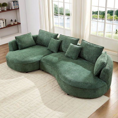 Oversized Sectional Sofa, Modern Couch With Chaise, Comfy Curved  Sofa Couch With Left Facing Chaise
