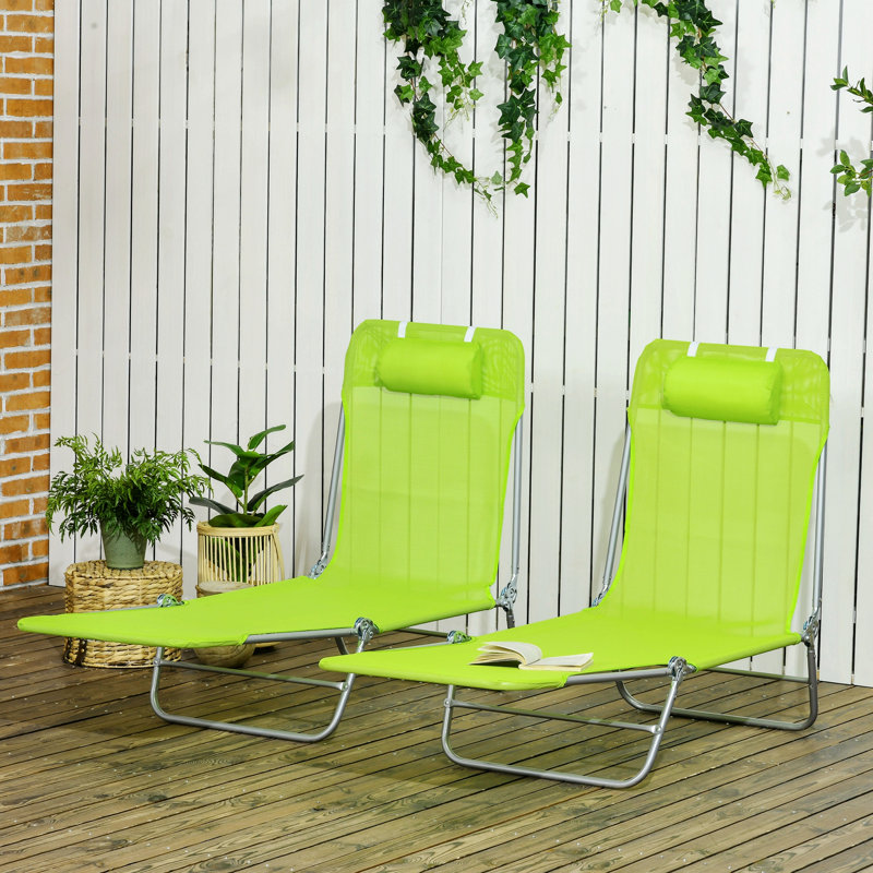 Chaise longue rembourrée Luchia, Vert