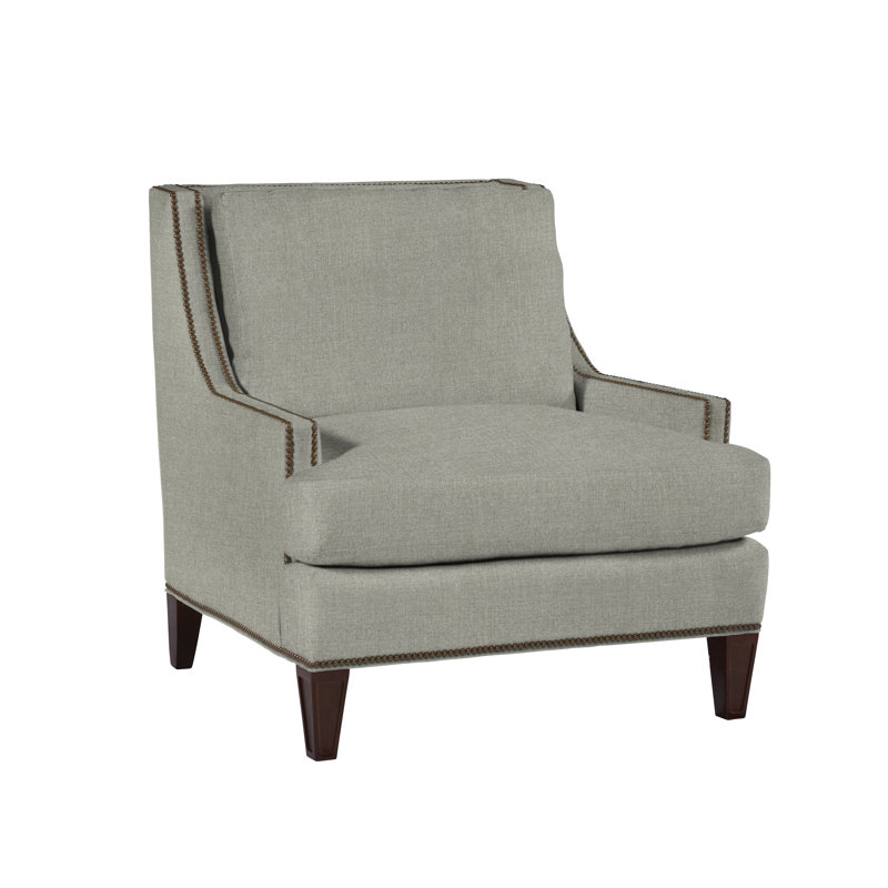 Royce 35" Wide Linen Armchair, Heather Gray