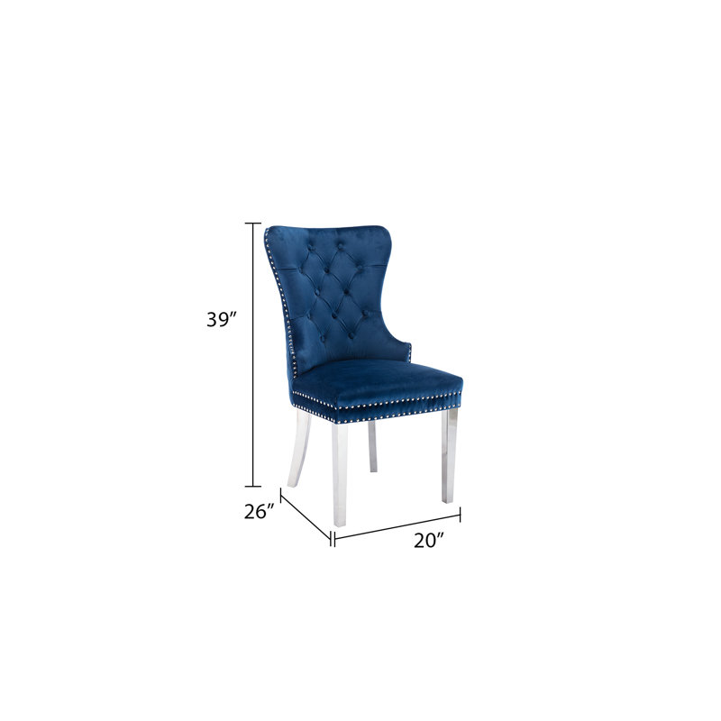 Chaise d'appoint à oreilles Berendt, Bleu