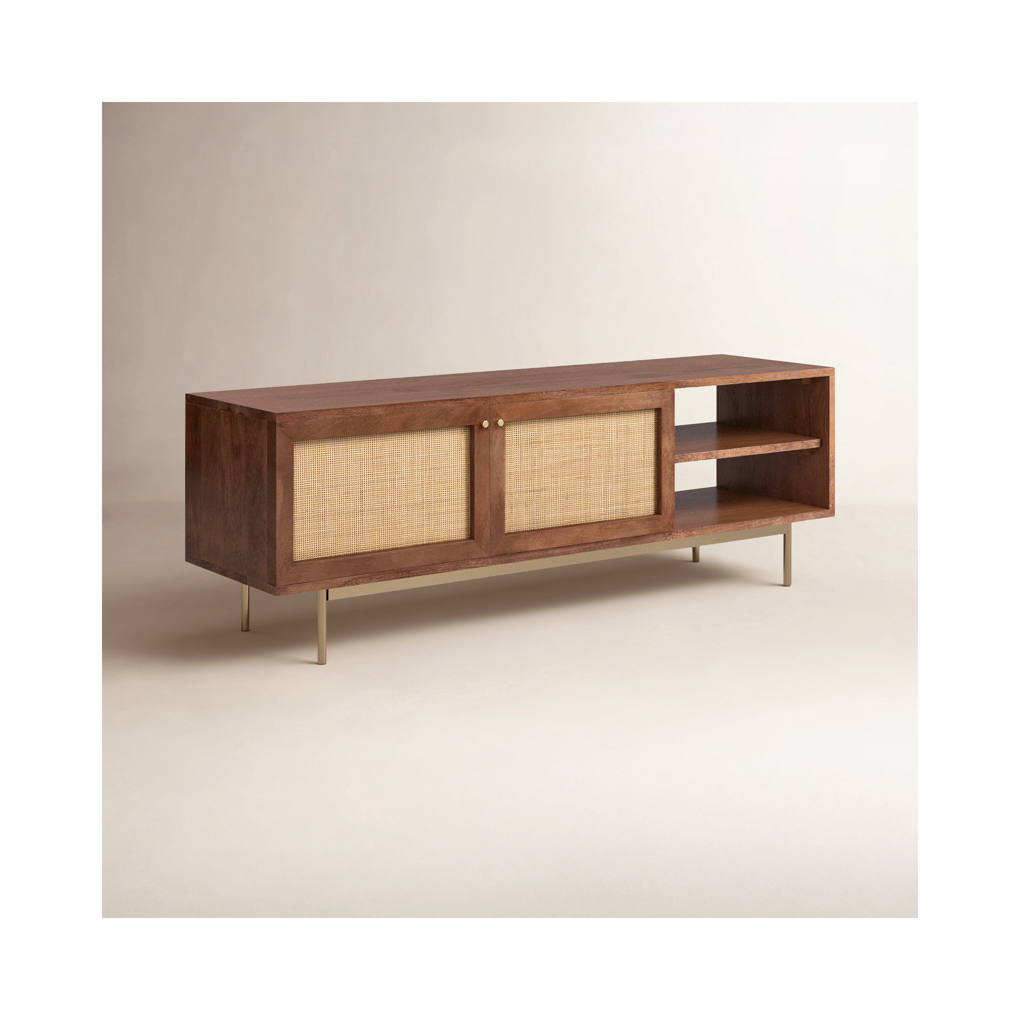 Solid Wood 58" TV Stand, Walnut