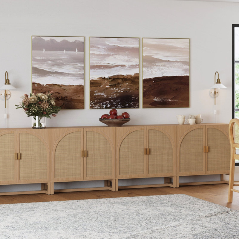 Wood Storage Cabinet Or TV Stand, Raw Oak