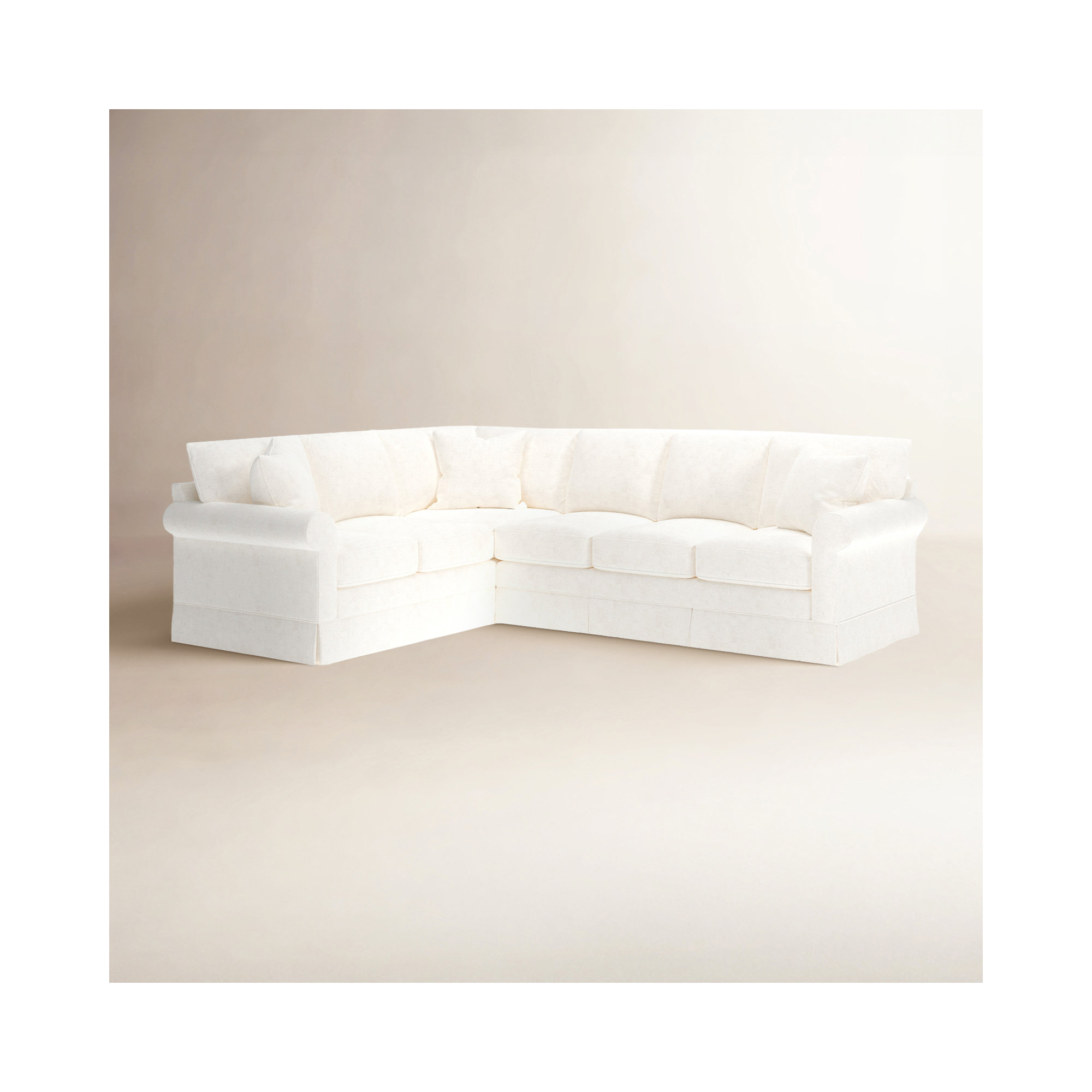 Friedman Upholstered L-Sectional, Bella Otter Performance Velvet, Left Hand Facing