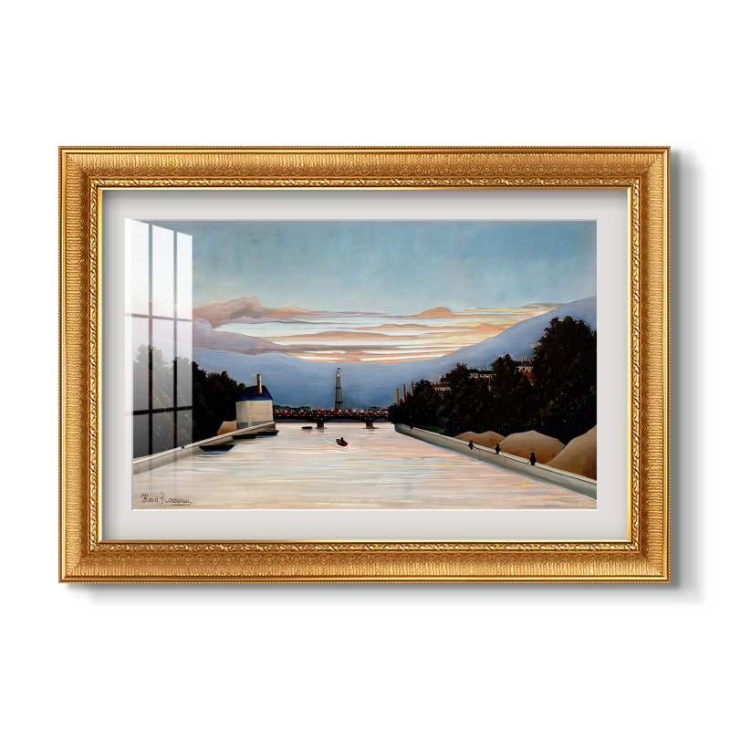 La Tour Eiffel, vers 1898 - Henri Rousseau - Reproduction encadrée sur mesure, 16 po x 22 po, Or vénitien orné