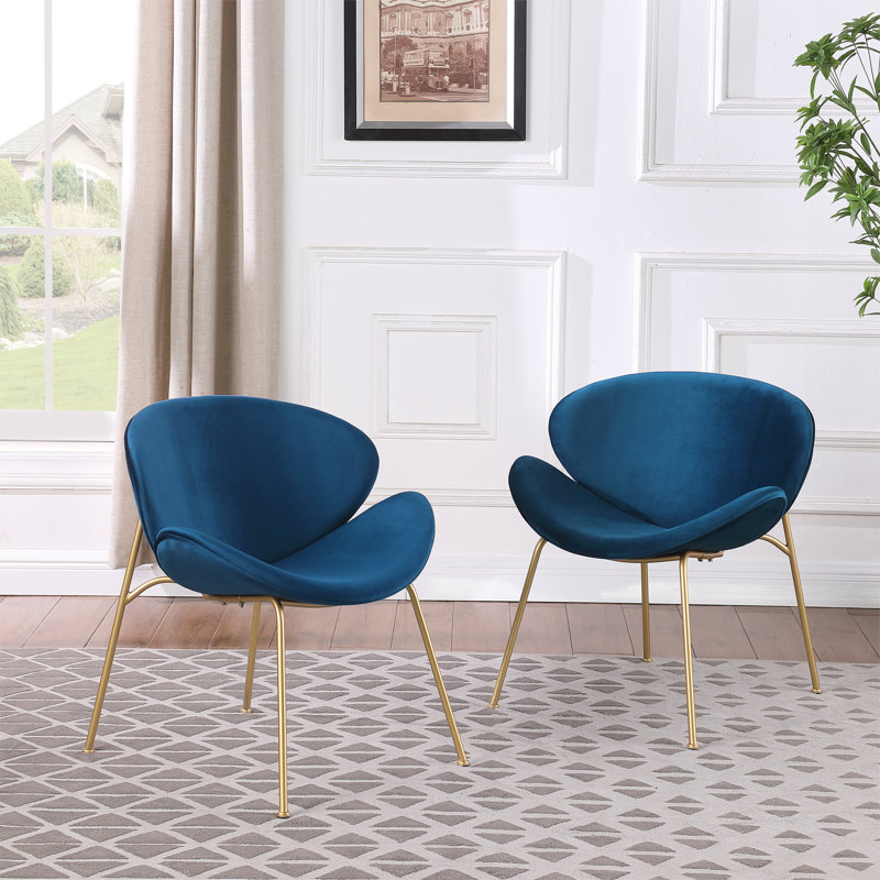 Chaises de salle à manger, chaises d'appoint, chaises de cuisine Kowsar Velvet Modern				, Bleu