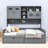 Wellsville Two Drawers Wooden Daybed With Cabinet and Shelf-1672504335-1672504333