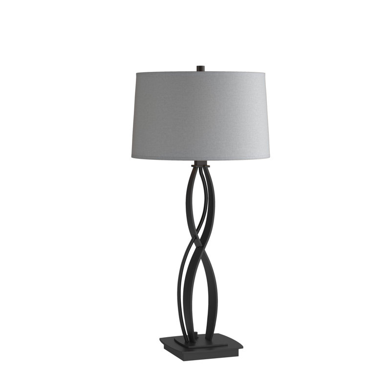 Almost Infinity Table Lamp, Flax, Black